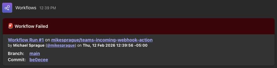 Workflow Failure Example Workflow Failure Example