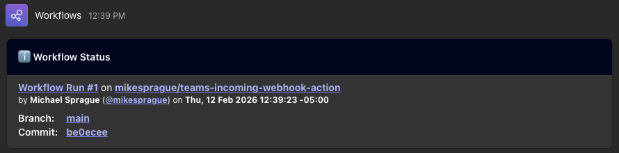 Workflow Info Example Workflow Info Example