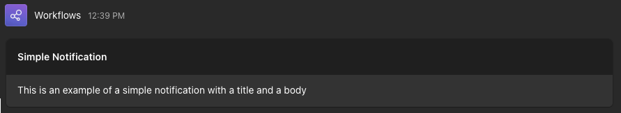 Simple Notification Example Simple Notification Example